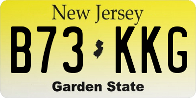 NJ license plate B73KKG