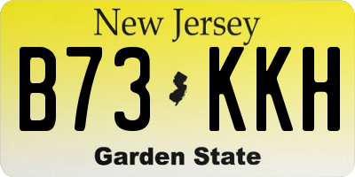 NJ license plate B73KKH