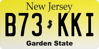 NJ license plate B73KKI