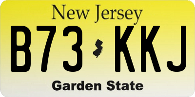 NJ license plate B73KKJ