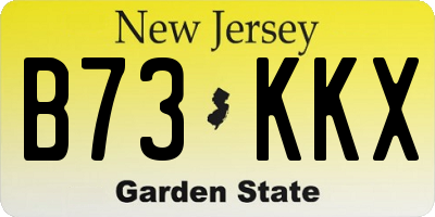 NJ license plate B73KKX
