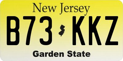 NJ license plate B73KKZ