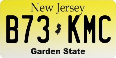 NJ license plate B73KMC