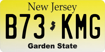 NJ license plate B73KMG