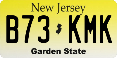 NJ license plate B73KMK