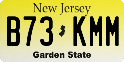 NJ license plate B73KMM
