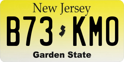 NJ license plate B73KMO