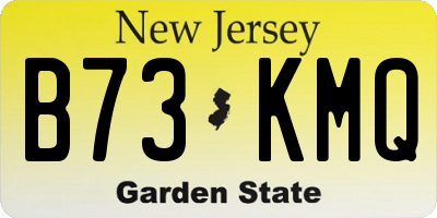 NJ license plate B73KMQ