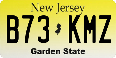 NJ license plate B73KMZ