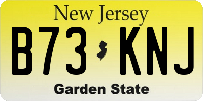 NJ license plate B73KNJ