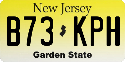 NJ license plate B73KPH