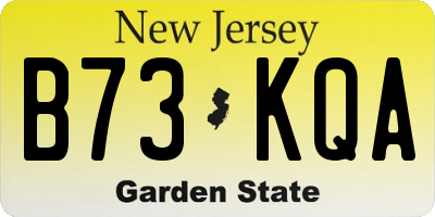 NJ license plate B73KQA