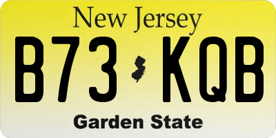 NJ license plate B73KQB