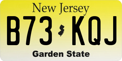 NJ license plate B73KQJ