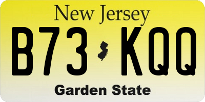 NJ license plate B73KQQ