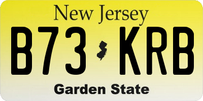 NJ license plate B73KRB