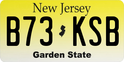NJ license plate B73KSB