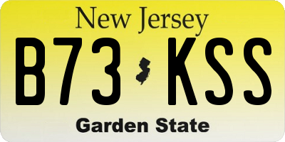 NJ license plate B73KSS