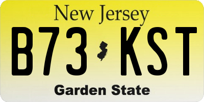 NJ license plate B73KST