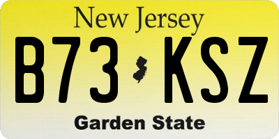 NJ license plate B73KSZ