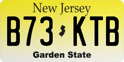NJ license plate B73KTB