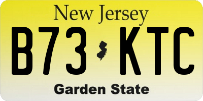 NJ license plate B73KTC