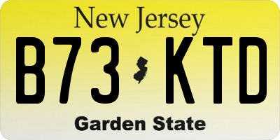 NJ license plate B73KTD