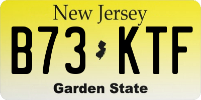 NJ license plate B73KTF