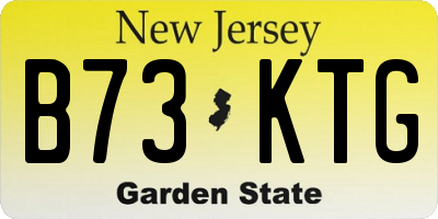 NJ license plate B73KTG