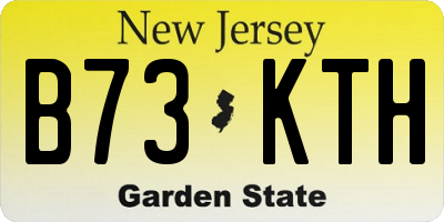 NJ license plate B73KTH