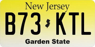 NJ license plate B73KTL