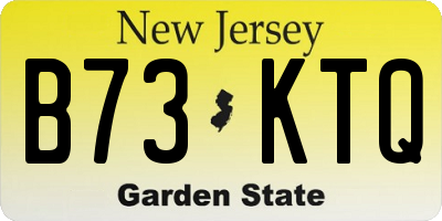 NJ license plate B73KTQ