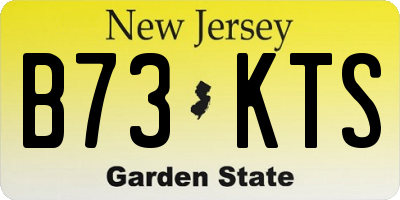 NJ license plate B73KTS