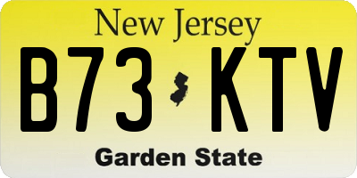 NJ license plate B73KTV