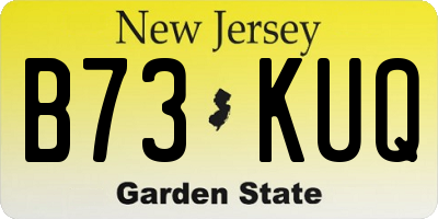 NJ license plate B73KUQ