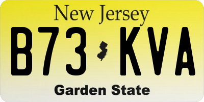 NJ license plate B73KVA
