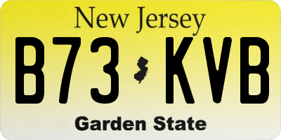 NJ license plate B73KVB
