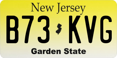 NJ license plate B73KVG