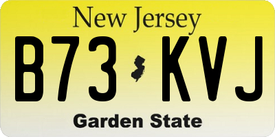 NJ license plate B73KVJ