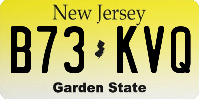 NJ license plate B73KVQ