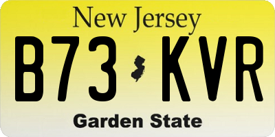 NJ license plate B73KVR