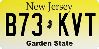 NJ license plate B73KVT