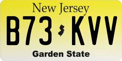 NJ license plate B73KVV