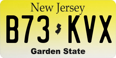 NJ license plate B73KVX