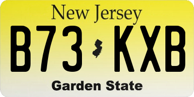 NJ license plate B73KXB