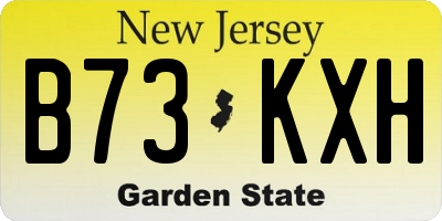 NJ license plate B73KXH