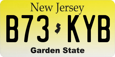 NJ license plate B73KYB
