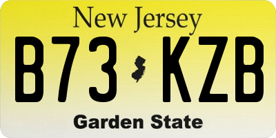 NJ license plate B73KZB