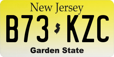 NJ license plate B73KZC