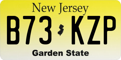 NJ license plate B73KZP